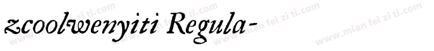 zcoolwenyiti Regula字体转换